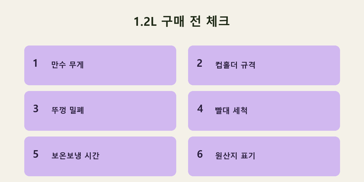 1.2L 구매 전 체크