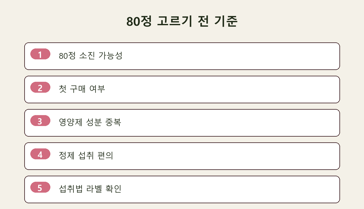 80정 고르기 전 기준