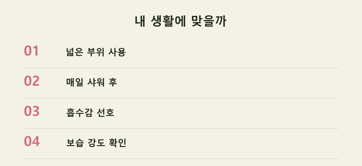 내 생활에 맞을까