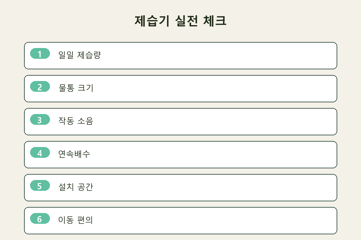 제습기 실전 체크