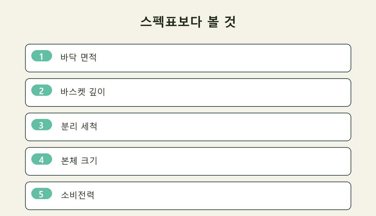 스펙표보다 볼 것