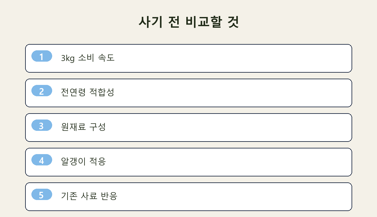 사기 전 비교할 것