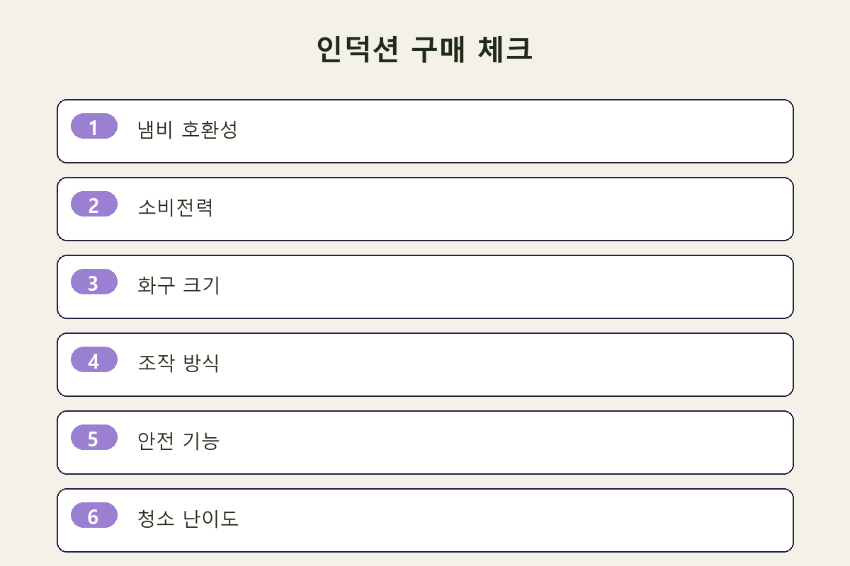 인덕션 구매 체크
