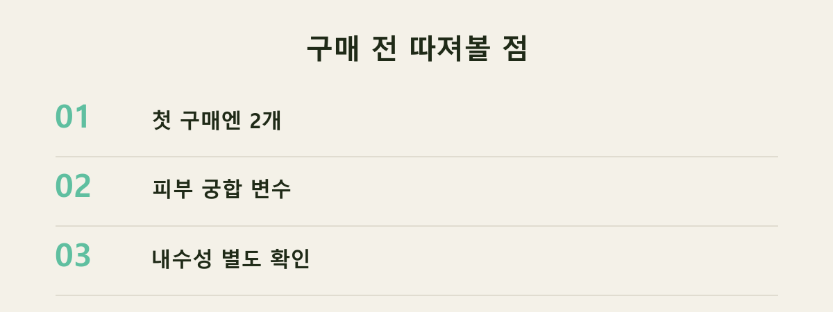 구매 전 따져볼 점