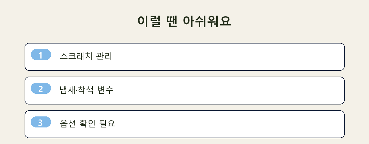 이럴 땐 아쉬워요