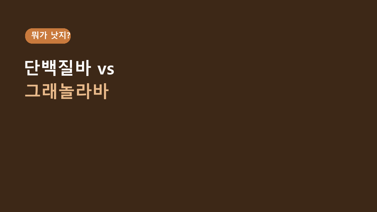 곰곰 단백질바 vs 일반 그래놀라바, 600g 대용량은 누구에게 더 나을까?