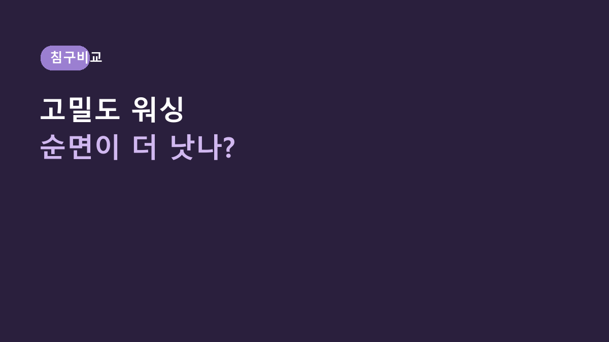 KURUA 고밀도 워싱 이불세트 vs 순면 침구, 가격보다 먼저 따져보면 답이 갈립니다