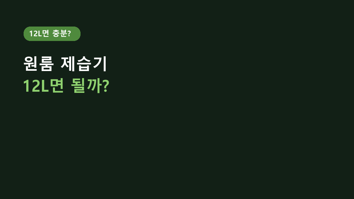 몽트라드 12L 제습기, 원룸용으로 충분할까? 미니·20L급과 비교하면 답이 보입니다
