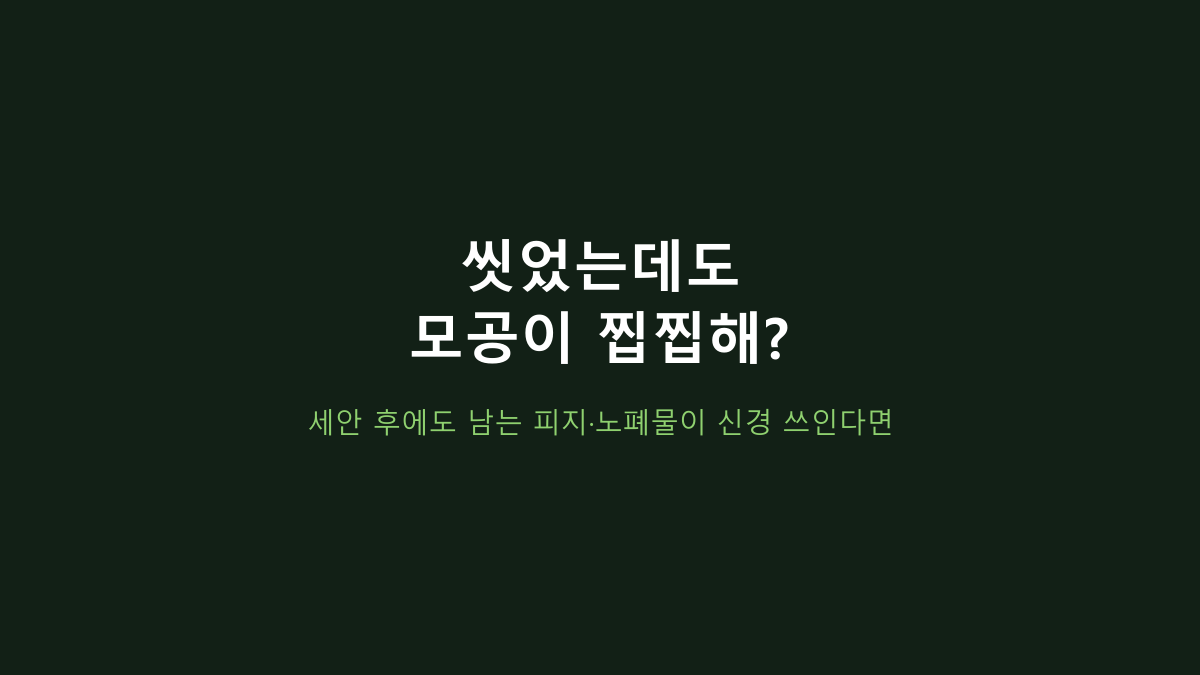 퓨어그램 모공이별 딥클렌징폼, ‘모공·저자극’만 보고 사면 후회합니다 - 꼭 바로잡아야 할 3가지