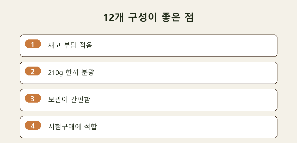 12개 구성이 좋은 점