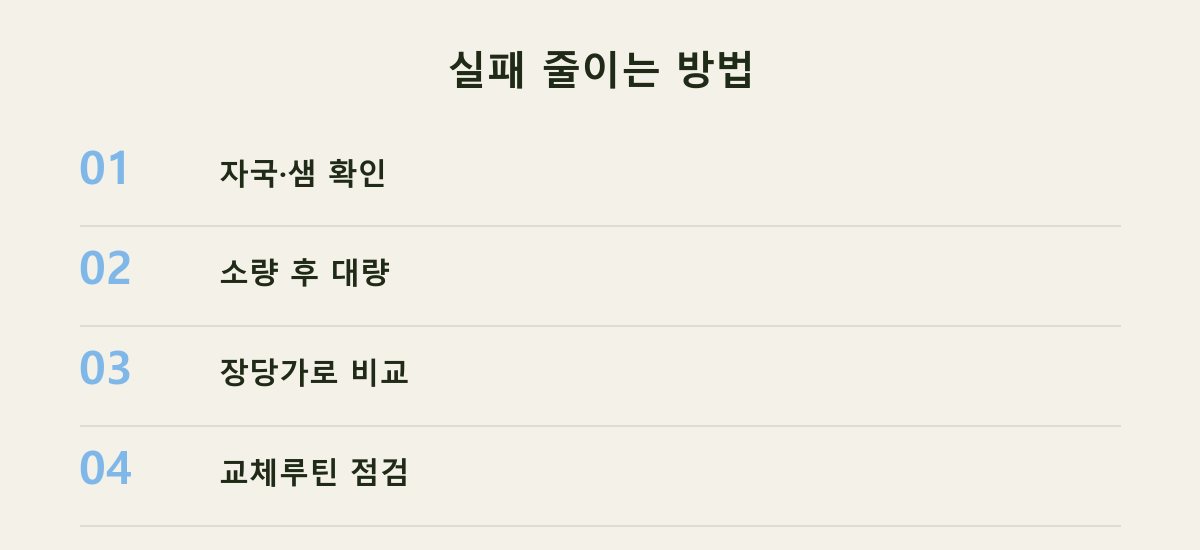 실패 줄이는 방법