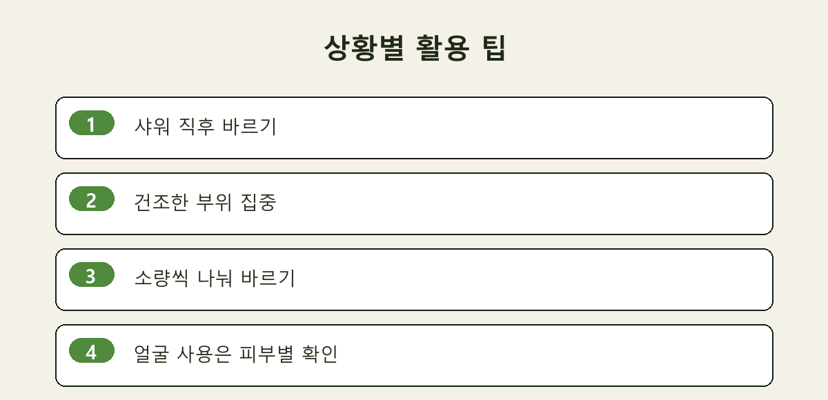 상황별 활용 팁