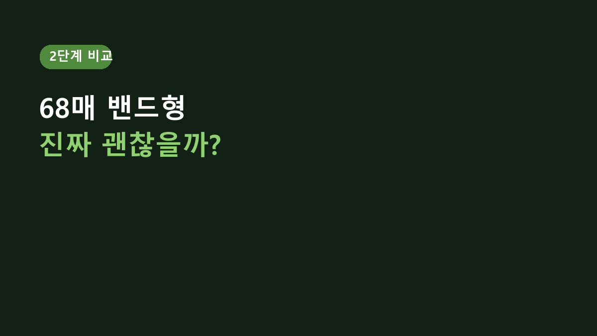 하기스 보송보송 2단계 후기·장단점, 68매 밴드형 뭐가 나을까?