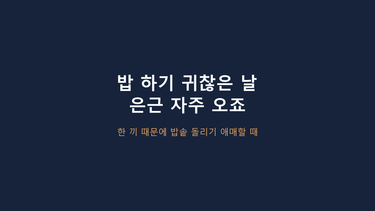 오뚜기 흰밥 210g 12개 비교, 24개보다 나을까?