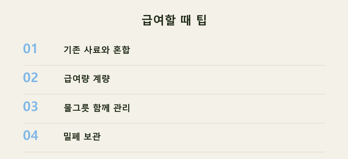 급여할 때 팁